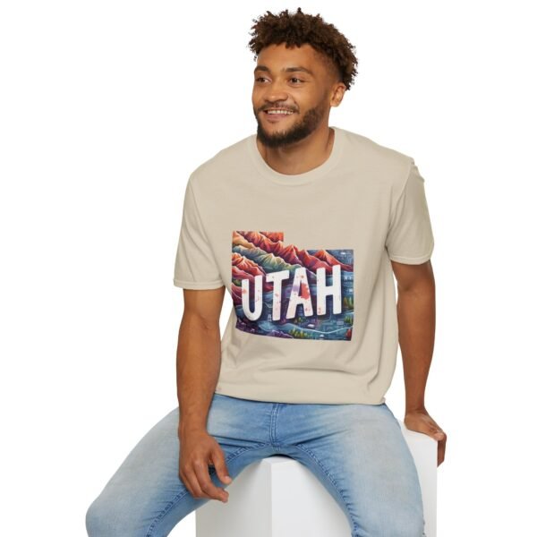 Utah Adventure T-Shirt, Unisex Softstyle Tee, Vintage Nature Shirt, Travel Gift, Summer Attire, Outdoor Lover Apparel - Image 23