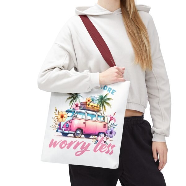Wander More Worry Less Tote Bag, Boho Chic Bag, Travel Tote, Beach Bag, Eco-Friendly Shopper, Gift for Adventure Lovers - Image 20