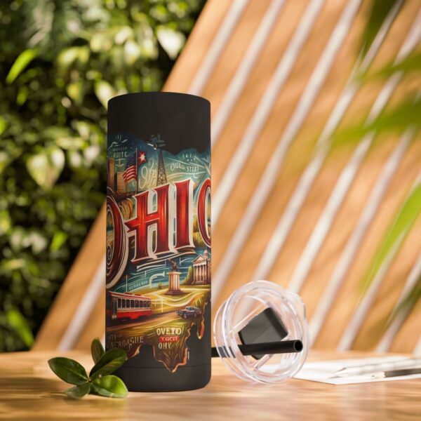 Ohio-themed Skinny Matte Tumbler, Stylish Travel Mug, Personalized Gift, Drinkware for Any Occasion, Home and Office Decor, Unique [...] - Image 6