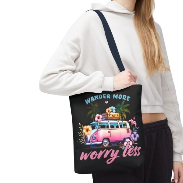 Wander More Worry Less Tote Bag, Boho Chic Bag, Travel Tote, Beach Bag, Eco-Friendly Shopper, Gift for Adventure Lovers - Image 52