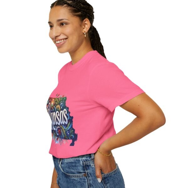 Kansas Floral Unisex T-Shirt, Graphic Tee, Gift for Kansans, State Pride Shirt, Casual Wear, Summer Shirt - Image 123
