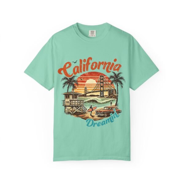 California Dreamin' Unisex Garment-Dyed T-Shirt, Vintage Style Tee, Summer Apparel, Beachwear, Tourist Souvenir, Gift for Travelers - Image 2