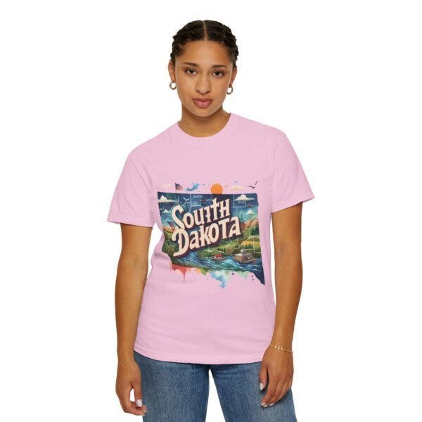 South Dakota Unisex Garment-Dyed T-shirt, Vintage South Dakota Tee, Travel Souvenir Shirt, Perfect for Vacation or Gift, Casual Wear, [...] - Image 82