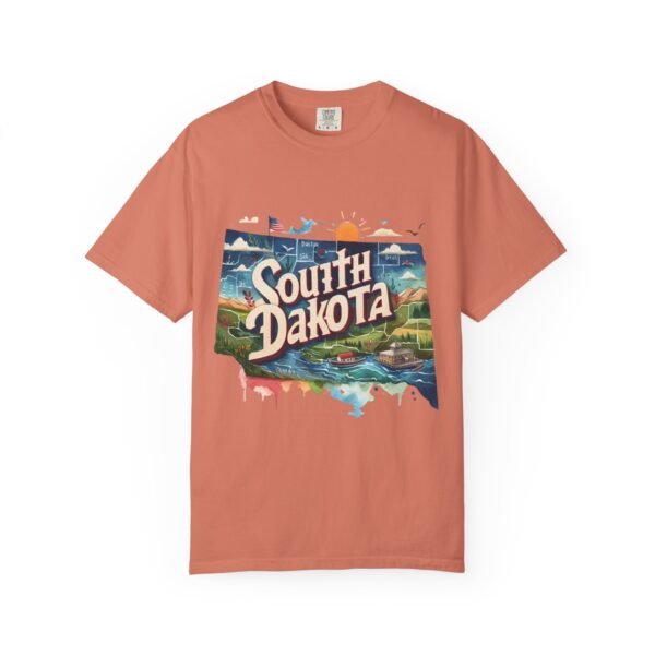 South Dakota Unisex Garment-Dyed T-shirt, Vintage South Dakota Tee, Travel Souvenir Shirt, Perfect for Vacation or Gift, Casual Wear, [...] - Image 13