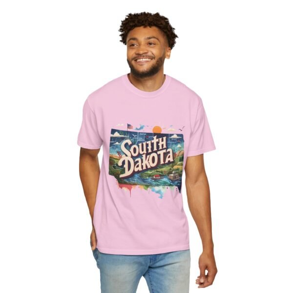 South Dakota Unisex Garment-Dyed T-shirt, Vintage South Dakota Tee, Travel Souvenir Shirt, Perfect for Vacation or Gift, Casual Wear, [...] - Image 84