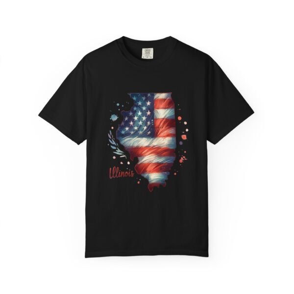 Illinois Flag Unisex T-Shirt, Independence Day Outfit, Patriotic Apparel, Americana Style, Gift for Illinois Residents - Image 67