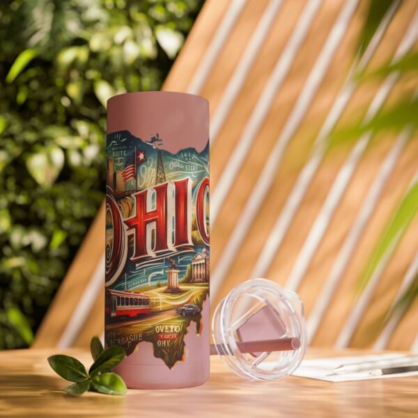 Ohio-themed Skinny Matte Tumbler, Stylish Travel Mug, Personalized Gift, Drinkware for Any Occasion, Home and Office Decor, Unique [...] - Image 60