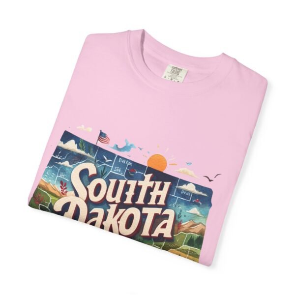 South Dakota Unisex Garment-Dyed T-shirt, Vintage South Dakota Tee, Travel Souvenir Shirt, Perfect for Vacation or Gift, Casual Wear, [...] - Image 81