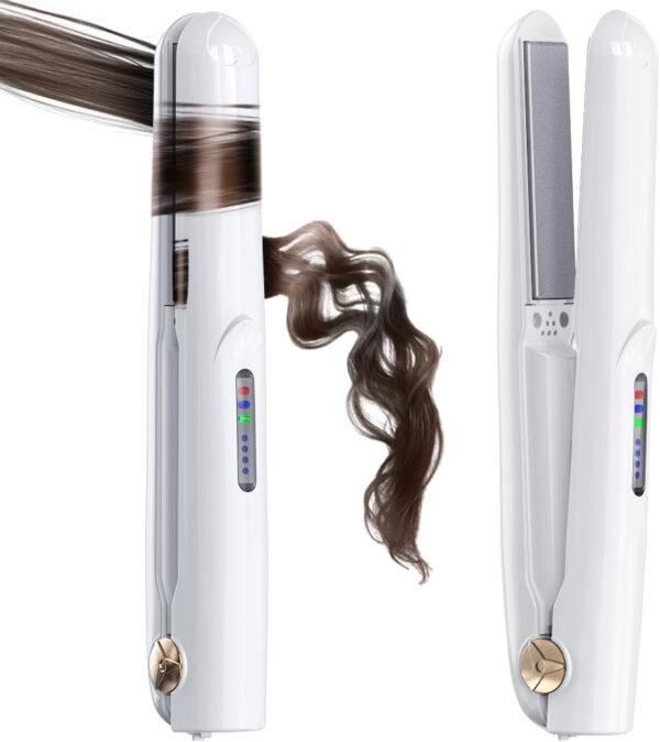 Cordless Hair Straightener and Curler 2 in 1 Ceram... - Image 2