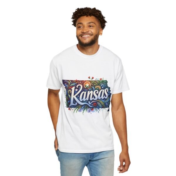 Kansas Floral Unisex T-Shirt, Graphic Tee, Gift for Kansans, State Pride Shirt, Casual Wear, Summer Shirt