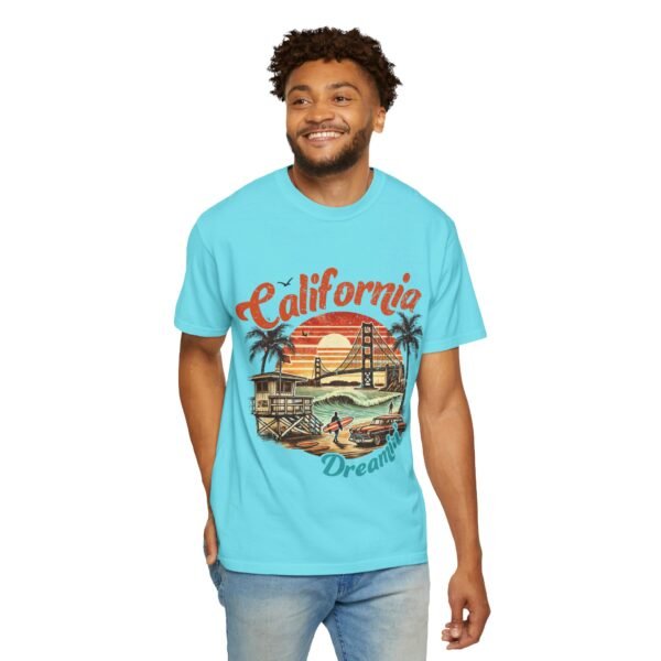 California Dreamin' Unisex Garment-Dyed T-Shirt, Vintage Style Tee, Summer Apparel, Beachwear, Tourist Souvenir, Gift for Travelers - Image 69