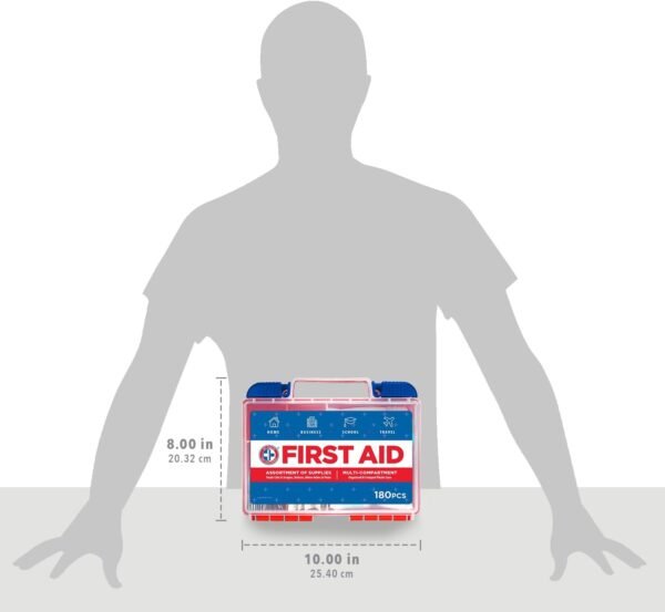 Be Smart Get Prepared 180 Piece First Aid Kit: Cle... - Image 8