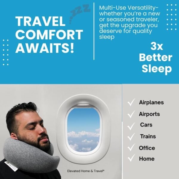 ELEVATED HOME & TRAVEL® 2025 Neck Pillow Airplane ... - Image 7