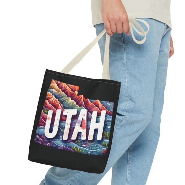 Utah Landscape Tote Bag, Eco-Friendly Shopping, Travel Accessory, Gift for Adventurers, Modern Design, AOP Tote - Image 39