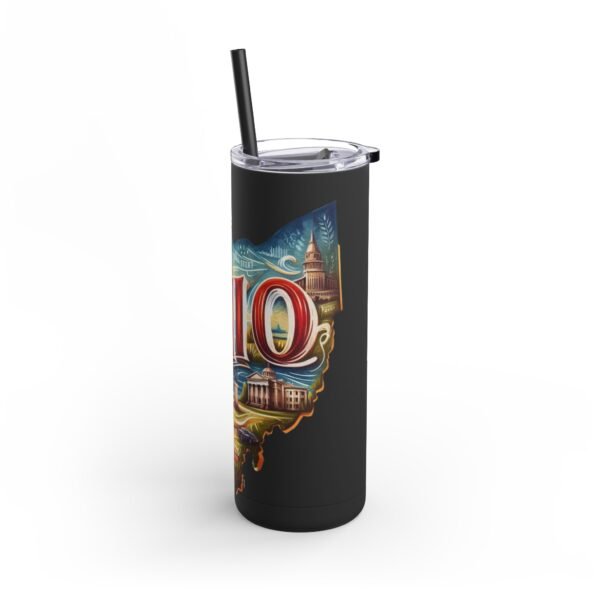Ohio-themed Skinny Matte Tumbler, Stylish Travel Mug, Personalized Gift, Drinkware for Any Occasion, Home and Office Decor, Unique [...] - Image 9
