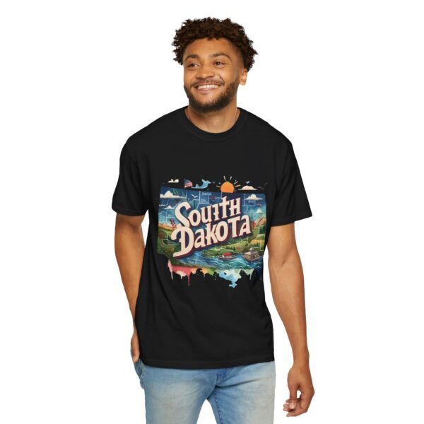 South Dakota Unisex Garment-Dyed T-shirt, Vintage South Dakota Tee, Travel Souvenir Shirt, Perfect for Vacation or Gift, Casual Wear, [...] - Image 78