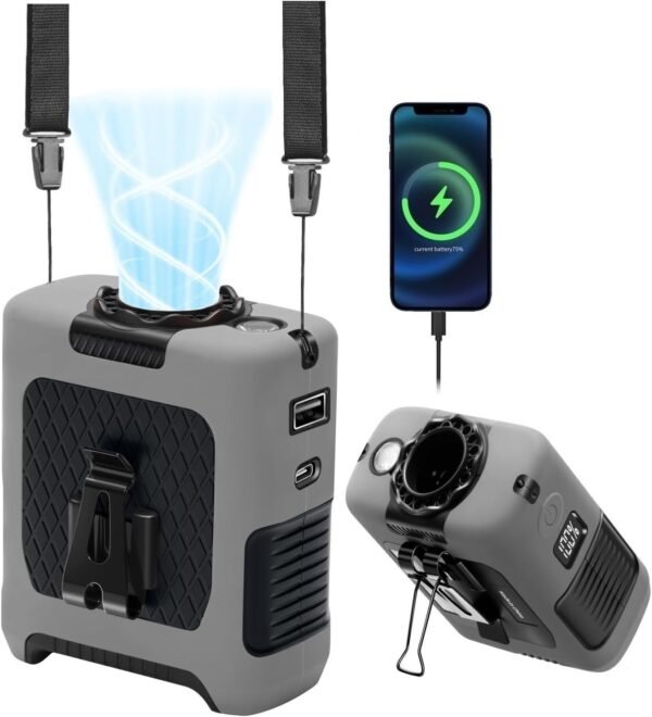 Portable Fan Wearable Personal Fan with 5 Speed Ma... - Image 2
