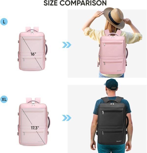 BALEINE Travel Backpack for Women Men, Large Sturd... - Image 7