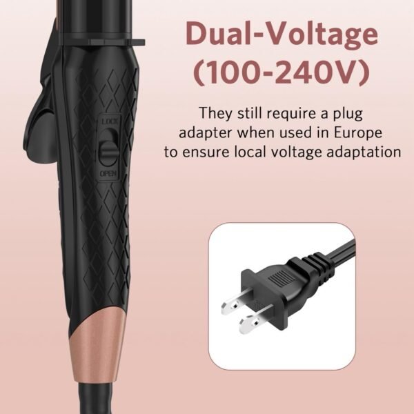 Dual Voltage Curling Iron, 2-in-1 Travel Curling I... - Image 6