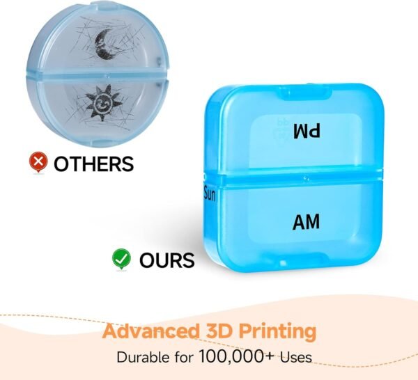 Zoksi Pill Organizer 2 Times a Day, Weekly 7 Day P... - Image 8