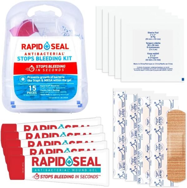 Rapid Seal 15pc Hemostatic First Aid Wound Care Ki... - Image 2