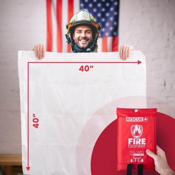 Emergency Fire Blankets – 2 Pack, 40” x 40” Fiberg... - Image 5