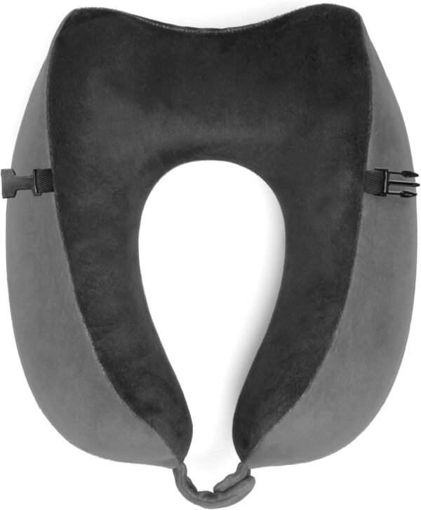Brookstone Memory Foam Neck Travel Pillow Set - Po... - Image 2