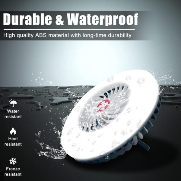 Portable Camping Fan with LED Lantern XTAUTO USB R... - Image 7