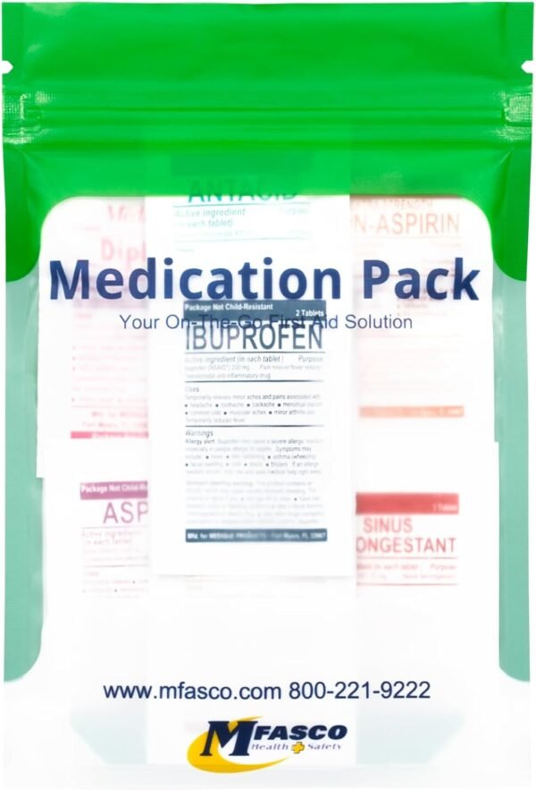 First aid Kit Refill Supplies Medication Pack for ... - Image 3