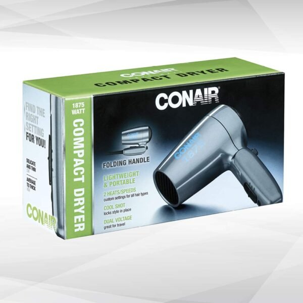 Conair Travel Hair Dryer with Dual Voltage, 1875W ... - Image 9