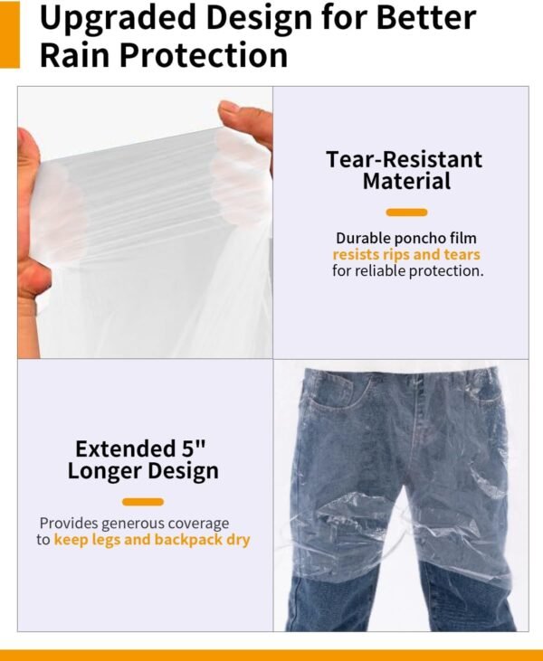 Hitituto Kids Waterproof Disposable Rain Ponchos H... - Image 5
