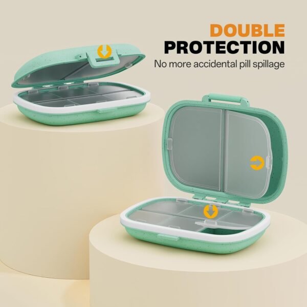 MEACOLIA 3 Pack 8 Compartments Travel Pill Organiz... - Image 5
