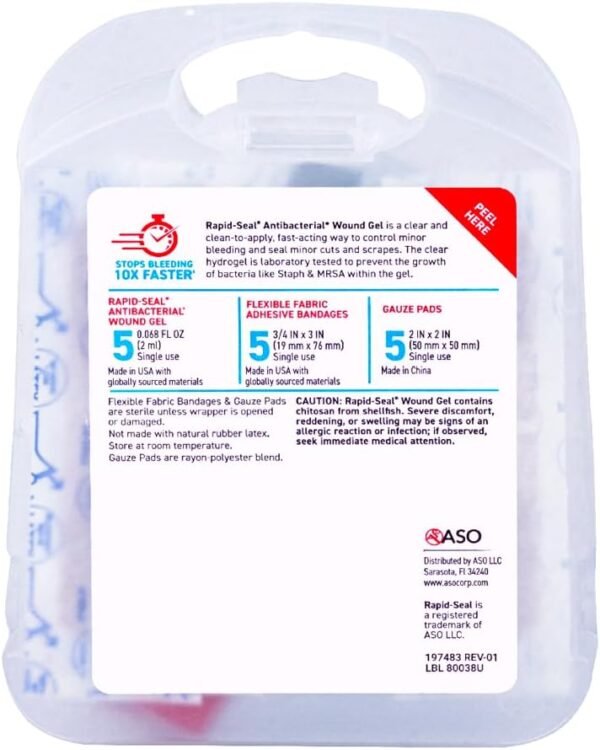 Rapid Seal 15pc Hemostatic First Aid Wound Care Ki... - Image 8