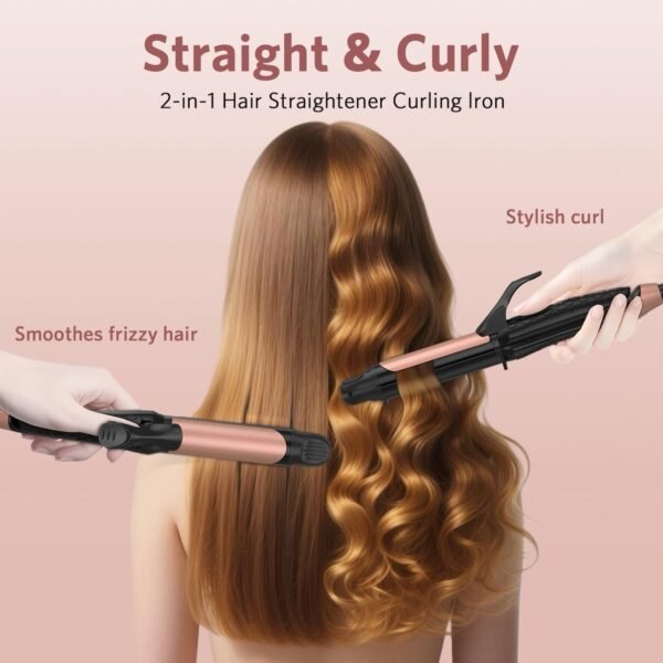 Dual Voltage Curling Iron, 2-in-1 Travel Curling I... - Image 3