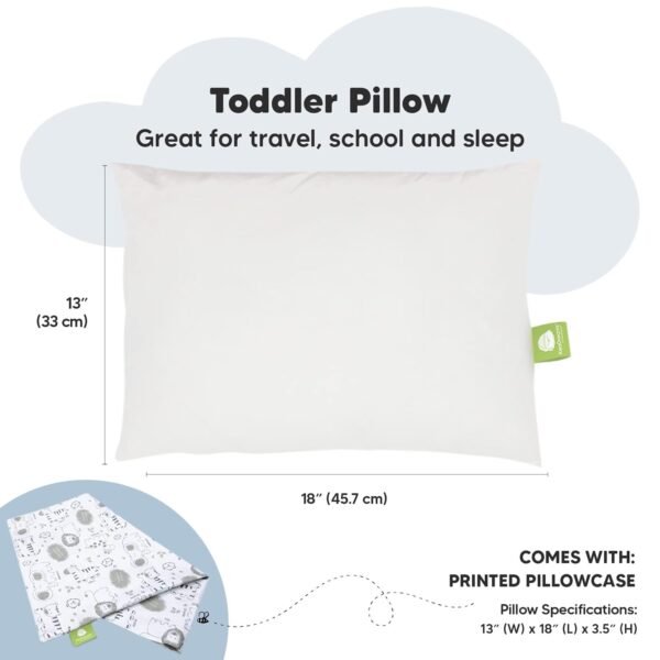 Toddler Pillow with Pillowcase - 13x18 My Little D... - Image 4