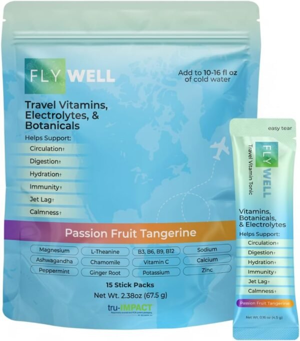 Travel Vitamin Tonic for Flight, Jet Lag, Hydratio... - Image 2