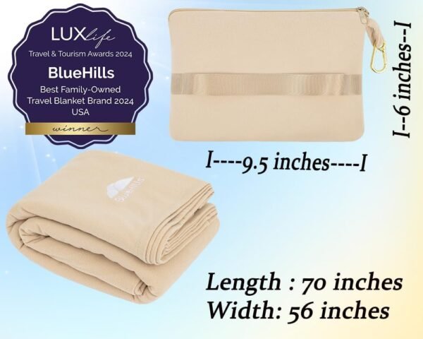 BlueHills Travel Blanket Pillow Compact Lightweigh... - Image 4