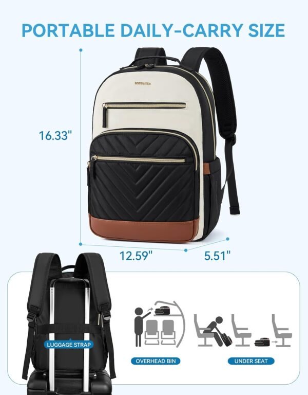 BOSTANTEN 15.6 Inch Laptop Backpack for Women- Col... - Image 6