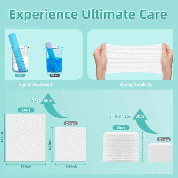 Face Towels, 10"×12" Disposable Face Towel, Face T... - Image 4