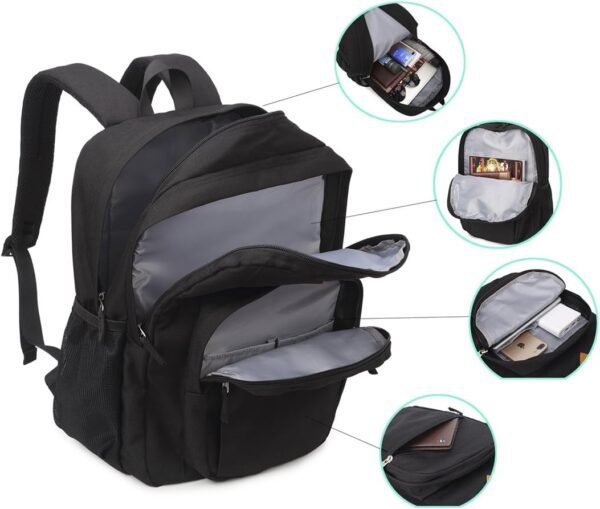 abshoo Classical Basic Travel Backpack For School ... - Image 9
