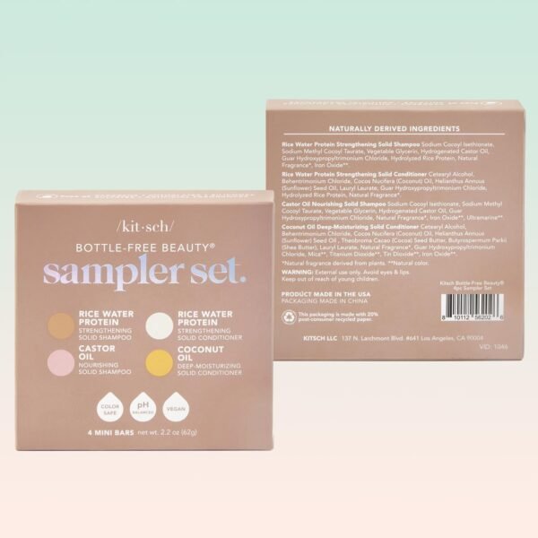 Kitsch 4pc Sampler Solid Shampoo and Conditioner S... - Image 10