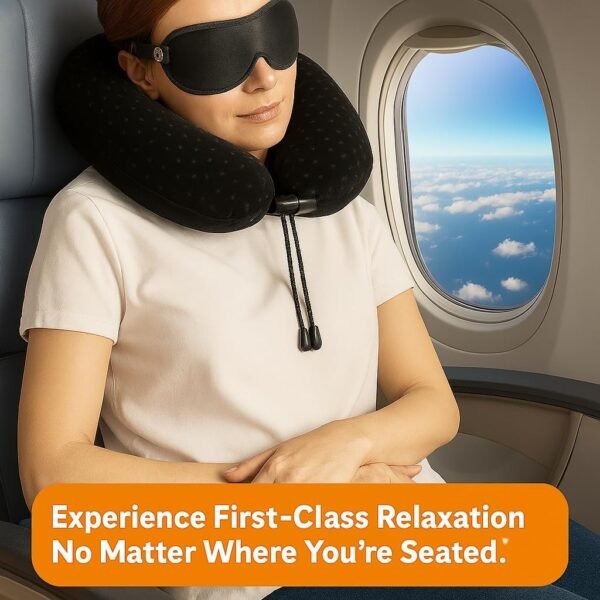 Memory Foam Travel Pillow for Airplanes - Best Air... - Image 9