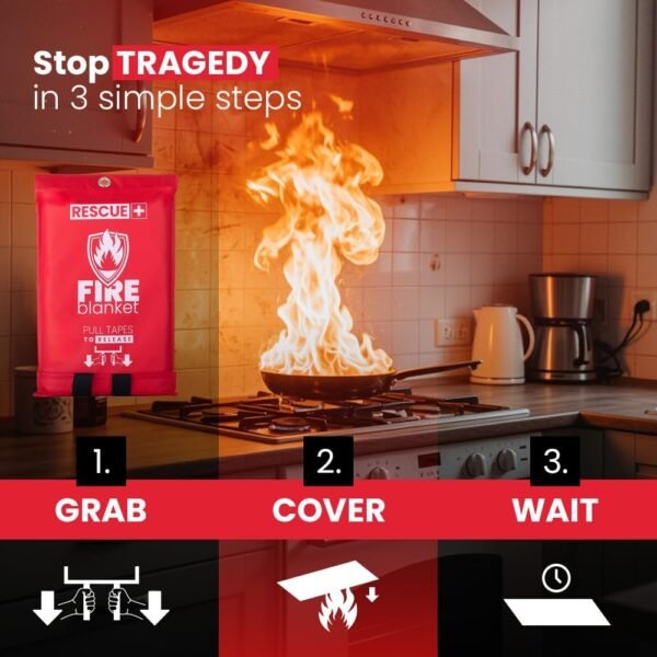 Emergency Fire Blankets – 2 Pack, 40” x 40” Fiberg... - Image 4