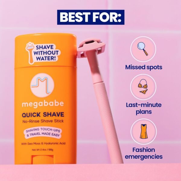Megababe Quick Shave No-Rinse Shave Stick | Shavin... - Image 5