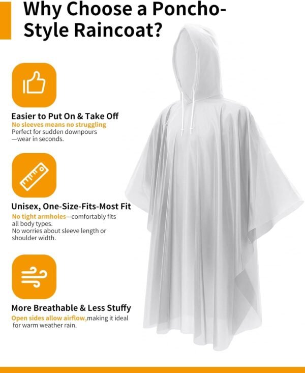 Hitituto Kids Waterproof Disposable Rain Ponchos H... - Image 3