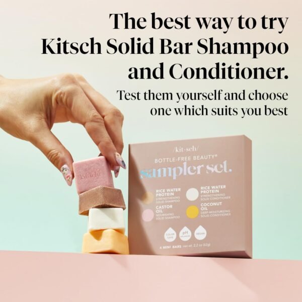 Kitsch 4pc Sampler Solid Shampoo and Conditioner S... - Image 9