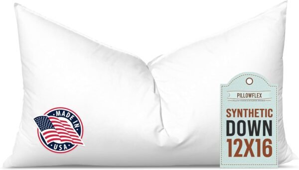 Pillowflex Synthetic Down Pillow Insert - 12x16 Do... - Image 2
