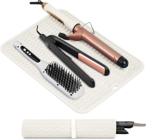 Oversize Silicone Heat Resistant Mat, Portable Tra... - Image 2