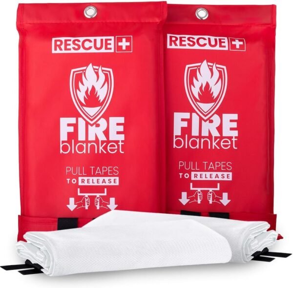 Emergency Fire Blankets – 2 Pack, 40” x 40” Fiberg... - Image 2