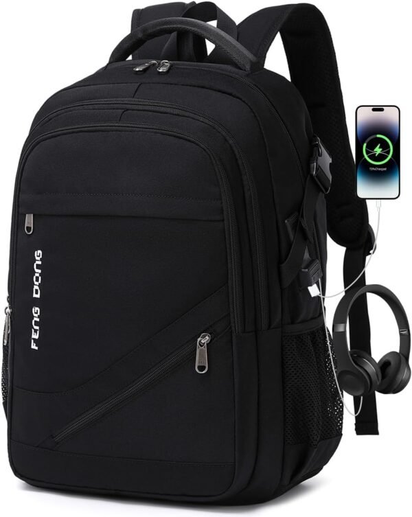 Durable Waterproof Travel Laptop Backpack 17.3 inc... - Image 2